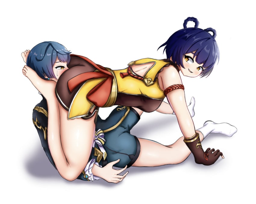 1boy 1girls 2d 2d_(artwork) 69 69_position ass_in_face ass_on_face bulge butt_in_face butt_on_face cunnilingus cunnilingus_through_clothes facesitting femboy_on_female genshin_impact head_in_ass head_in_butt head_on_ass head_on_butt implied_cunnilingus kubang1001 straight tagme xiangling_(genshin_impact) xingqiu_(genshin_impact)