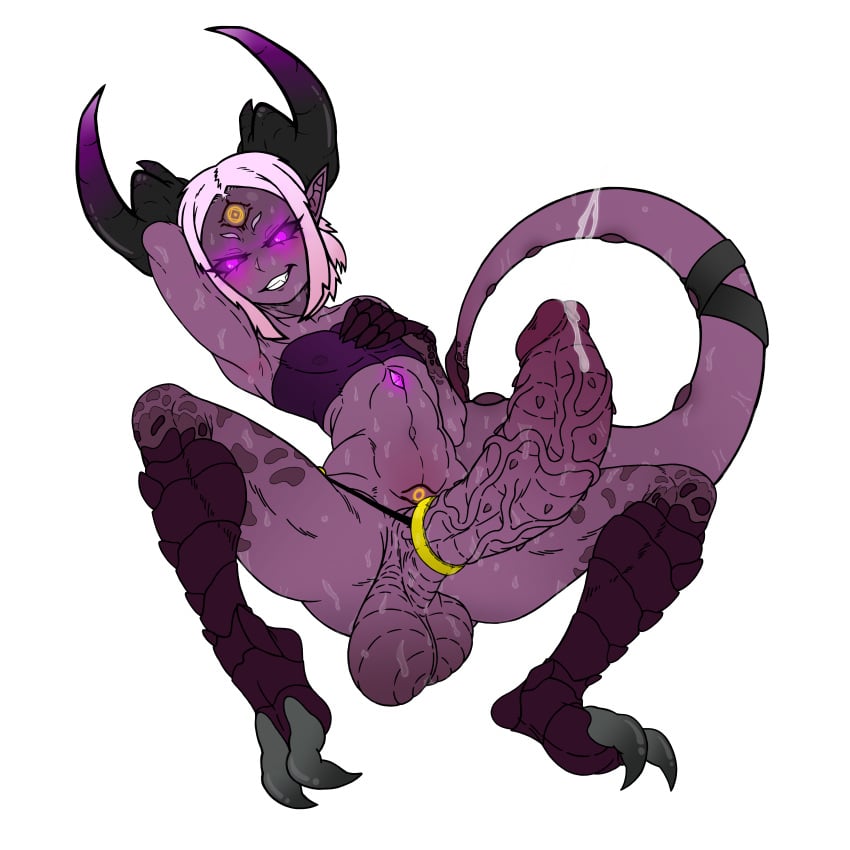 1futa artist_request asmodea balls barbed_penis big_balls big_horns big_penis bottomless breasts character clothed clothing cock_ring demon_futa demon_horns demon_tail dripping_precum erection evil_grin futa_only futanari general glowing_eyes horns huge_balls huge_cock humanoid humanoid_penis leaking leaking_precum monster_cock mostly_nude penis pointy_ears precum_drip purple_skin solo solo_futa source_request spread_legs sweat sweatdrop sweating sweaty sweaty_body veiny_penis