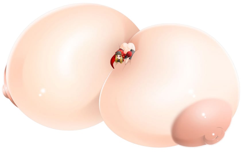 1girls akira_agata ass ass_up bent_over blush breast_rest breasts gigantic_breasts heavy_breasts hyper hyper_breasts immobile laying_on_breasts laying_on_floor lying lying_on_breasts nipples no_bra odin_sphere on_breasts on_floor self_lying vanillaware