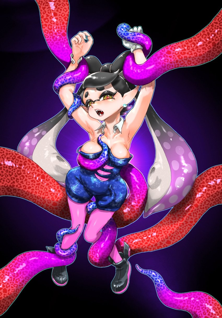 1girls callie_(splatoon) female inkling inkling_girl koharuno2 restrained splatoon splatoon_(series) tagme tentacle tentacle_hair