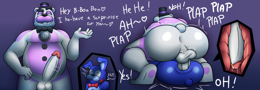 alliartist anal anal_sex anthro anthro_on_anthro anthro_penetrated anthro_penetrating anthro_penetrating_anthro anus ass bear blue_body blue_fur blue_skin bow_tie bowtie bunny dick_shadow dominant dominant_anthro dominant_male domination five_nights_at_freddy's five_nights_at_freddy's:_sister_location fnaf funtime_freddy funtime_freddy_(fnafsl) gay gay_anal gay_domination gay_sex grin male male/male male_only male_penetrated male_penetrating male_penetrating_male mammal mating_press missionary missionary_position missionary_sex nervous onomatopoeia penis penis_in_ass penis_shadow penis_size_difference plap plap_(sound) puppet_bonnie_(fnafsl) simple_background sister_location size_difference smile smiling submissive submissive_anthro submissive_male sweat sweatdrop text top_hat white_body white_fur white_skin x-ray