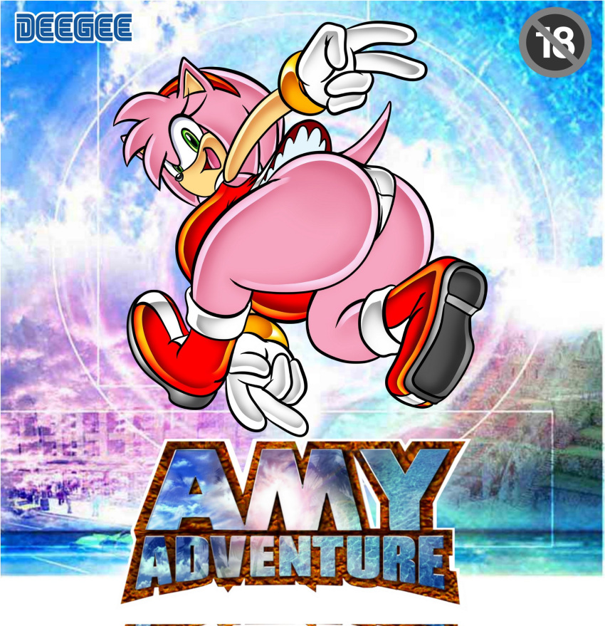 1girls amy_rose ass_bigger_than_head big_ass big_breasts big_butt deegee devilishcentral fake_cover female female_only furry hourglass_figure huge_ass huge_breasts hyper_ass hyper_breasts parody screencap screenshot screenshot_edit sonic_(series) sonic_adventure sonic_the_hedgehog_(series) tagme uekawa_style