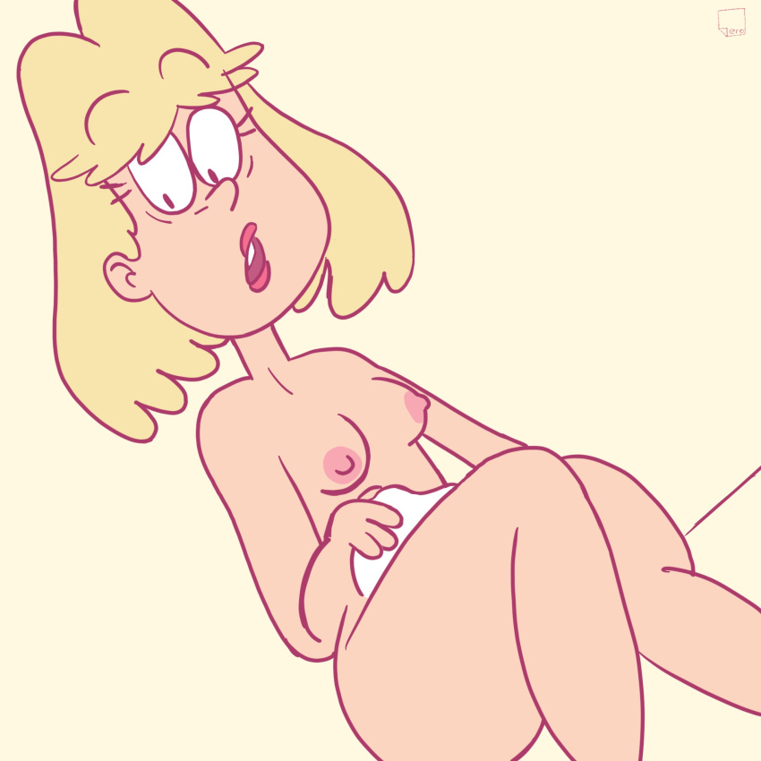 1girls 2020 almost_naked areolae blanket breasts covered_pussy erostash eyebrows_visible_through_hair female female_only legs looking_at_another milf nickelodeon nipples nude nude_female pinup rita_loud short_hair signature solo straight_hair the_loud_house thighs