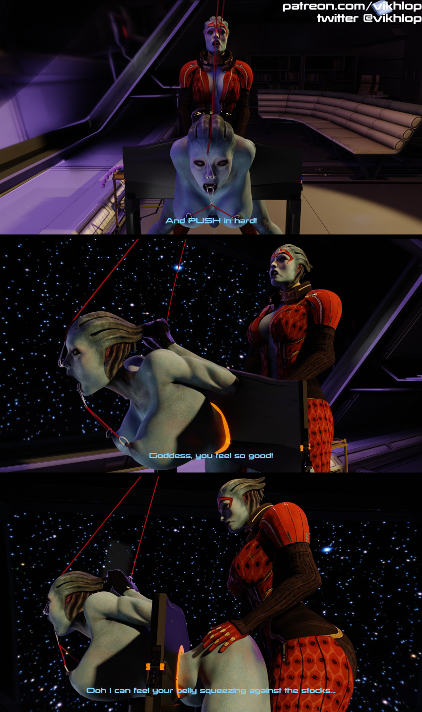 3d anal anal_beads anal_beads_pull anal_sex anilingus asari asari_futanari blender bondage breasts comic comic_page cum cum_drip cum_in_ass english_text futa_on_futa futanari huge_cock incest mass_effect morinth nipple_piercing nipples nose_hook open_mouth paddle punishment sadism samara self_upload spanked_butt spanking spanking_ass stocks vikhlop