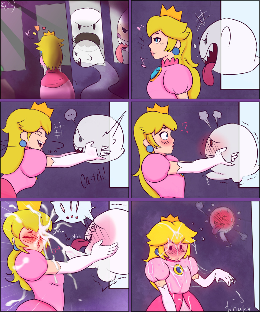 !!! ? blush blushing boo_(mario) comic cum cum_everywhere cum_explosion cum_in_hair cum_on_body cum_on_clothing cumshot erection female ghost handsfree_ejaculation instant_orgasm larger_female mario_(series) molestation nintendo penis penis_out premature_ejaculation princess_peach smaller_male souley69 spontaneous_ejaculation spontaneous_erection suprise_cumshot text unwanted_cumshot