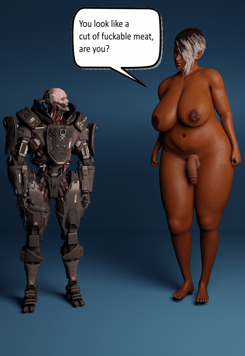 1futa 3d adam_smasher angry_face angyzinn bbw big_breasts big_butt blender chubby chubby_futanari cyberpunk cyberpunk:_edgerunners cyberpunk_2077 dark-skinned_futanari dickgirl fat fat_ass fat_butt futanari gold_toenail_polish nude nude_futanari original_character pinup solo_futa sweat sweaty_body zinneera