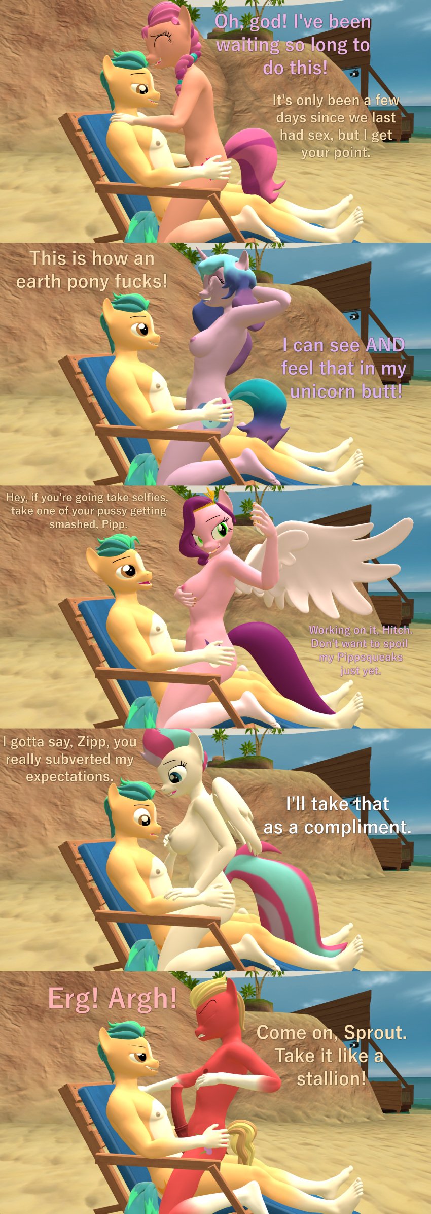 3d_(artwork) absurd_res ambiguous_penetration anal anal_sex anthro anthro_on_anthro anthro_penetrated anthro_penetrating anthro_penetrating_anthro beach breasts comic digital_media_(artwork) equid equine female female_penetrated hasbro hi_res hitch_trailblazer_(mlp) horn izzy_moonbow_(mlp) male male/female male/male male_penetrated male_penetrating male_penetrating_female male_penetrating_male mammal mlp_g5 my_little_pony nipples papadragon69 pegasus penetration pipp_petals_(mlp) seaside sex sibling sister sisters sprout_cloverleaf_(mlp) sunny_starscout_(mlp) unicorn wings zipp_storm_(mlp)