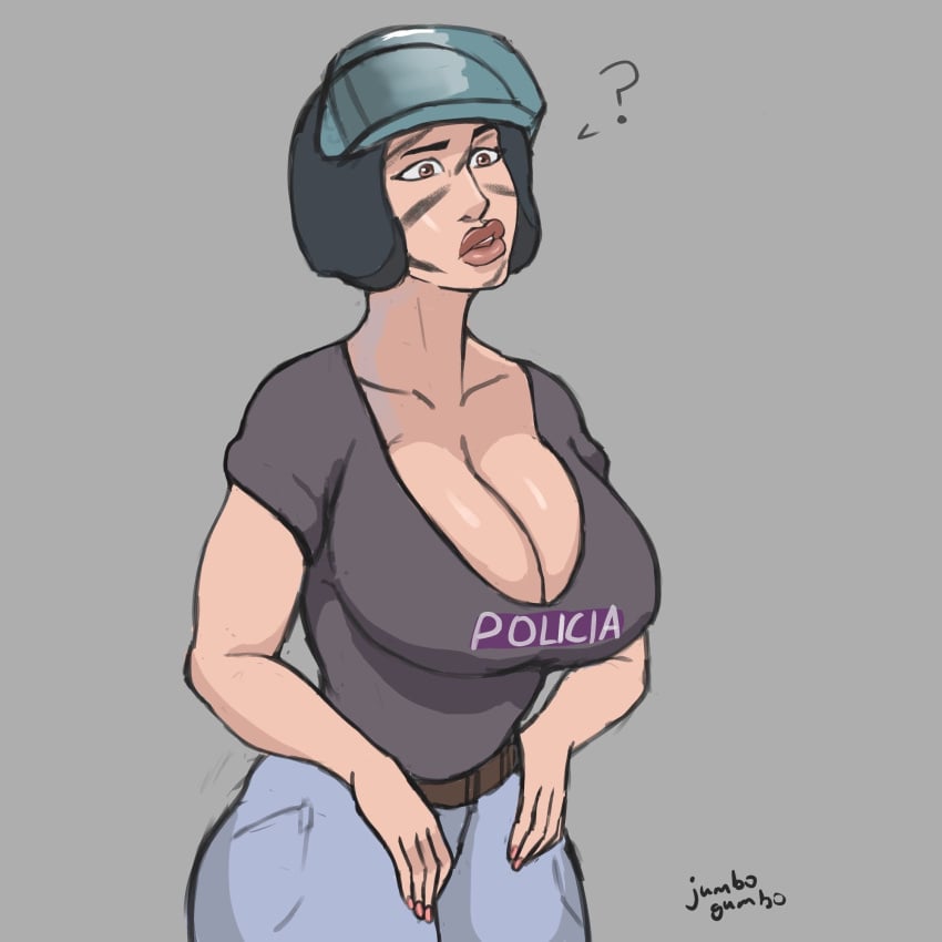 1girls alternate_costume breasts cleavage clothed clothes clothing female female_only fully_clothed jumbogumbo mira_(rainbow_six) rainbow_six rainbow_six_siege solo