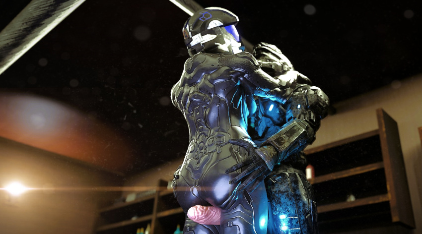 1boy 1boy1girl 1girls armor halo_(series) helmet nsfw_halo spartan_(halo) tagme thigh_sex