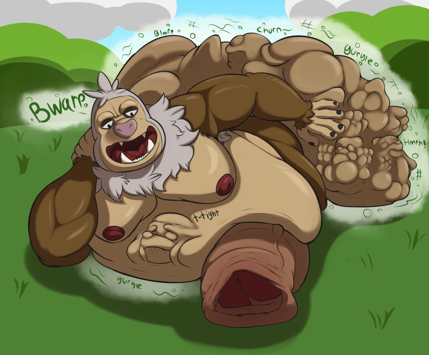 absurd_res anthro balls belly big_balls big_belly big_penis boner burping cock_vore erection foreskin generation_3_pokemon genitals hi_res huge_balls huge_cock hyper hyper_balls hyper_genitalia hyper_penis male male_only muscular muscular_male nintendo nude open_mouth oral_vore overweight overweight_male penile penis pokemon pokemon_(species) rokie38 slaking stomach_bulge strongfat video_games vore what