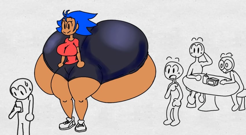 1girls ass_bigger_than_body ass_bigger_than_head ass_bigger_than_torso ass_built_separately big_breasts cgthiccart colossal_ass enormous_ass fat_ass gigantic_ass huge_ass hyper hyper_ass hyper_thighs massive_ass meat_wall_(body_type) nikki_(cgthiccart) short_hair tagme thick_thighs wide_hips