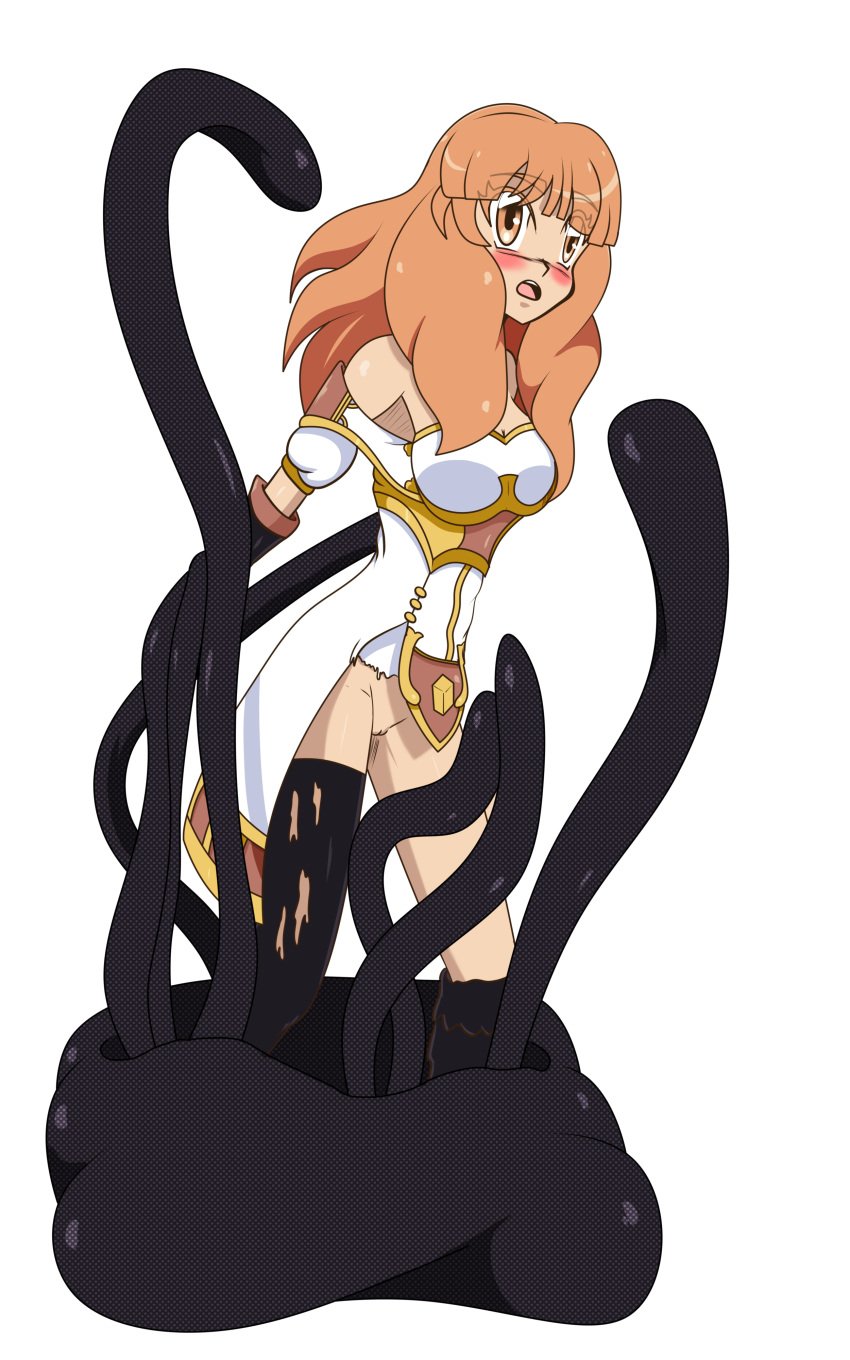 1girls bangs blush bondage bound brainwashing breasts celica_(fire_emblem) cleavage corruption female female_only femsub fire_emblem fire_emblem_echoes:_shadows_of_valentia idpet lamia large_breasts latex medium_hair mind_control monster_girl nintendo nipples orange_eyes orange_hair parasite pussy rape redraw restrained solo tentacle tentacle_rape tentacle_sex thighhighs torn_clothes transformation