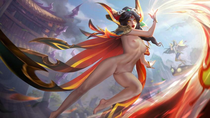 brave_phoenix_xayah breasts edit league_of_legends nude redraw richtofen small_breasts vastaya xayah