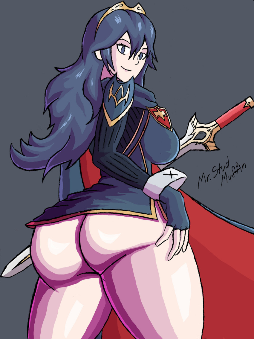 1girls ass female female_only fire_emblem fire_emblem_awakening large_ass lucina_(fire_emblem) mrstudmuffin nintendo solo source_larger