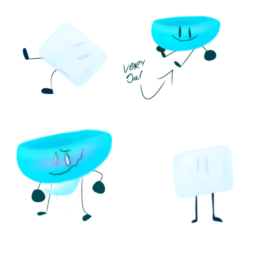 1futanari battle_for_dream_island bracelety_(bfdi) futanari ice_cube_(bfdi) icelety implied_lesbian lesbian object_shows tagme