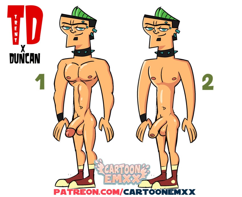 cartoon_emxx cartoon_network duncan_(tdi) flaccid flaccid_penis looking_at_viewer male male_only muscles muscular muscular_male teen_boy total_drama_island uncut