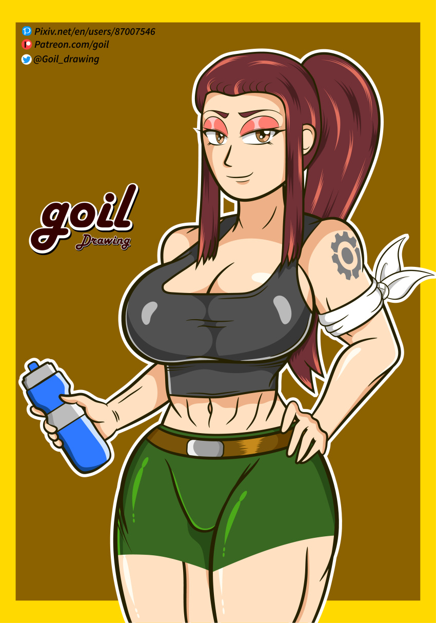 2d big_breasts breasts brigitte clothing female female_only goil_drawing overwatch overwatch_2 video_game video_game_character video_games