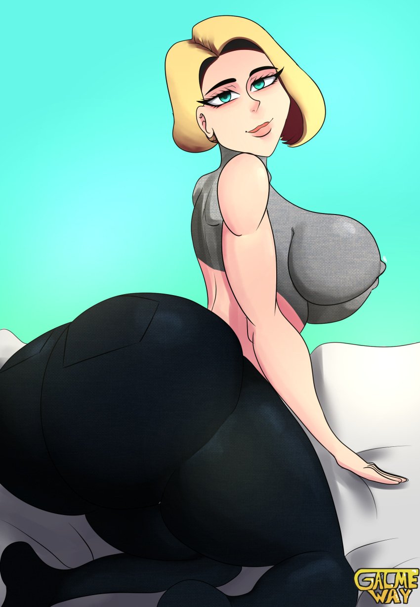 1girls android_18 big_ass big_breasts dragon_ball dragon_ball_z galme-way huge_ass jeans