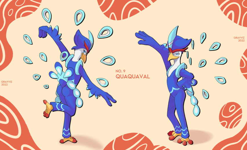 anthro avian bi bird furry gay pokemon pokemon_sv quaquaval