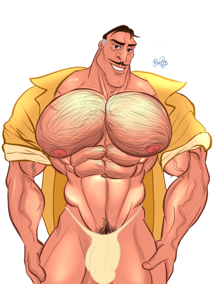 1boy abs bara big_bulge big_muscles big_pecs blueboybara body_hair brown_eyes brown_hair bulge busty clayton coat dilf disney disney_villains facial_hair growth hairy hairy_chest hairy_male hands_on_thighs huge_pecs human human_only male male_boobs male_chest male_focus male_nipples male_only manboobs mature mature_male moobs moustache muscles muscular muscular_male mustache nipples open_shirt pecs pectorals penis_outline pink_nipples pubic_hair solo solo_focus solo_male standing tarzan_(1999_film) teeth teeth_showing thong underwear veins veiny veiny_muscles white_background yellow_coat