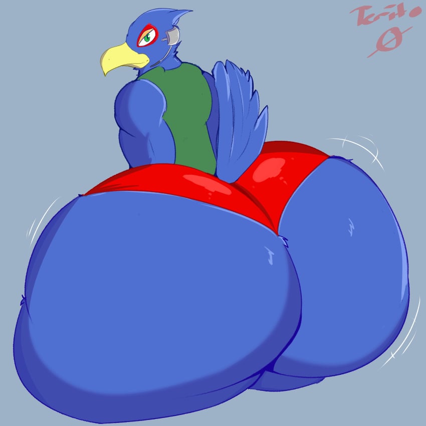 1boy ass ass_focus avian big_ass big_butt bird bubble_ass bubble_butt butt_focus falco_lombardi fat_ass fat_butt furry furry_only huge_ass huge_butt hyper hyper_ass hyper_butt large_ass large_butt male male_only solo solo_male star_fox terito thick_ass thick_butt