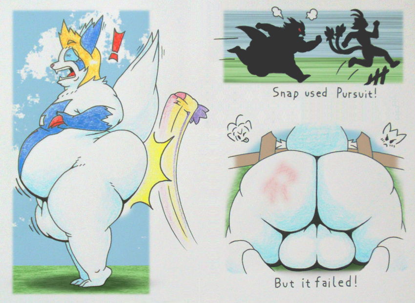 anthro balls chubby chubby_male male not-quite-anonymous pokemon snaphappy spanked spanked_butt spanking thick_ass thick_thighs zangoose