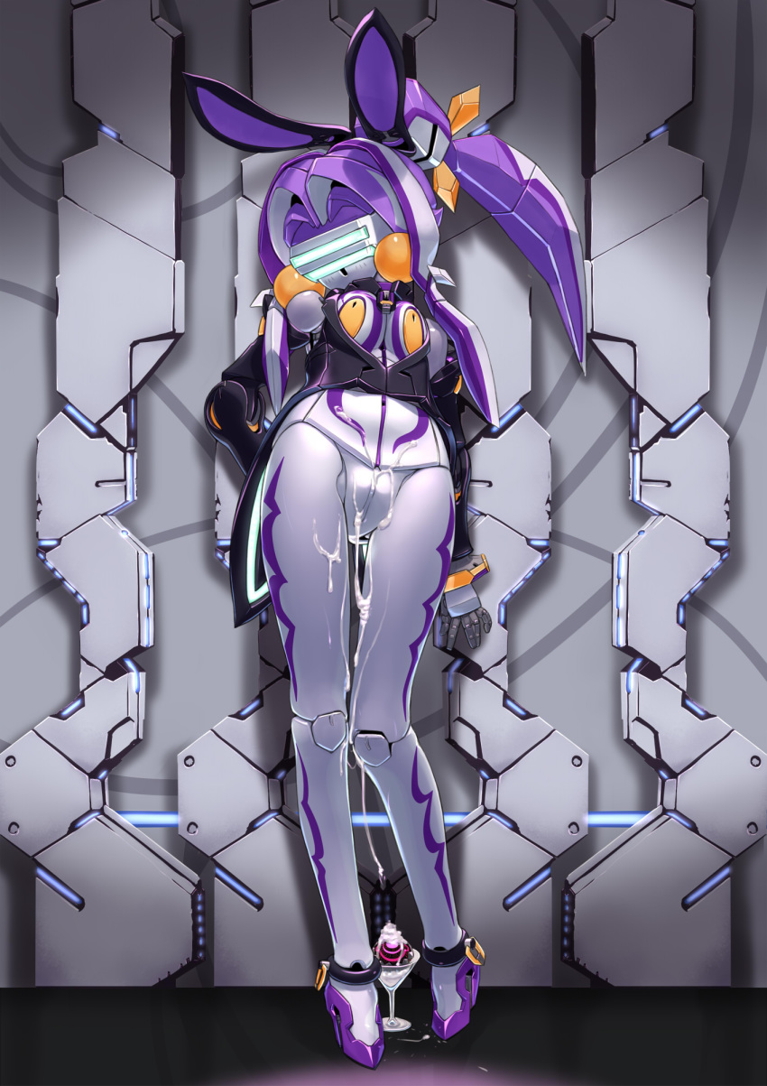 android animal_ears breasts bunny_ears clothes cum doll_joints high_heels highres machine mecha_musume musen-shiki_sanhankikan panties pussy robot robot_girl underwear vagina virtual_on