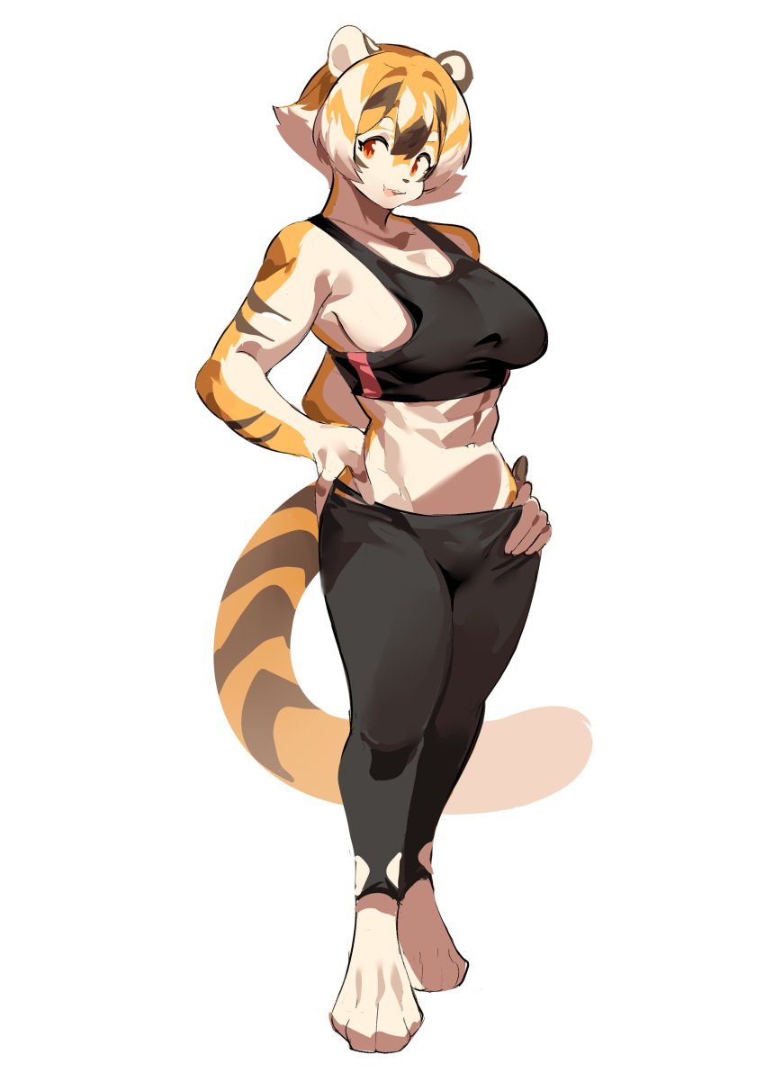 big_breasts breasts feline female furry huge_breasts mei_xiang mx99926 original tagme thick_thighs tiger tiger_girl wide_hips