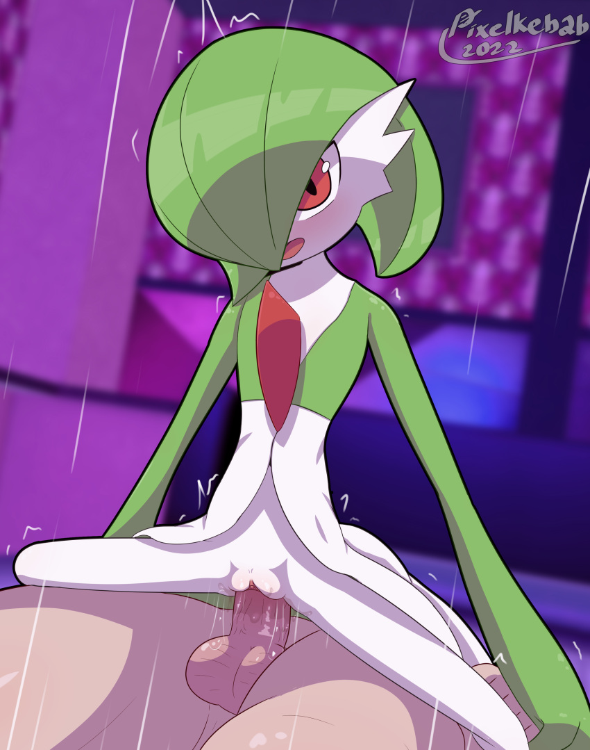 2022 3_fingers blush bodily_fluids cowgirl_position duo erection faceless_male female female_focus female_on_top female_penetrated flat_chest front_view gardevoir genital_fluids green_hair hair hair_over_eye hi_res human human/humanoid human_on_humanoid human_penetrating human_penetrating_humanoid humanoid humanoid_penetrated interspecies male male_penetrating mammal nintendo no_breasts on_top penetration penis pixelkebab pokémon_(species) pokemon pokemon_(species) pokemon_rse pokephilia pussy red_eyes reverse_cowgirl_position ride riding sex solo_focus spread_legs spreading straight vaginal_penetration video_games wide_eyed