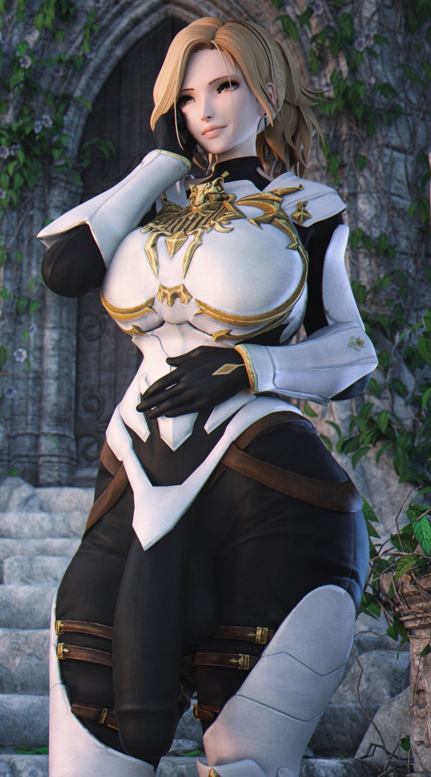 1futa 3d armor breasts bulge circumcised clothing cock_sleeve_(clothes) erection_under_clothes female_knight futa_only futanari genitalwear huge_cock kisara_(tales) knight penis penis_under_clothes solo stevencarson tales_of_(series) tales_of_arise