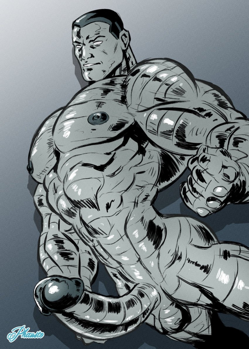 1boy big_cock big_penis boner colossus erect_penis erection hard_on huge_cock huge_penis male male_only marvel marvel_comics metal_skin muscles muscular muscular_male phausto piotr_rasputin solo solo_focus solo_male superhero x-men