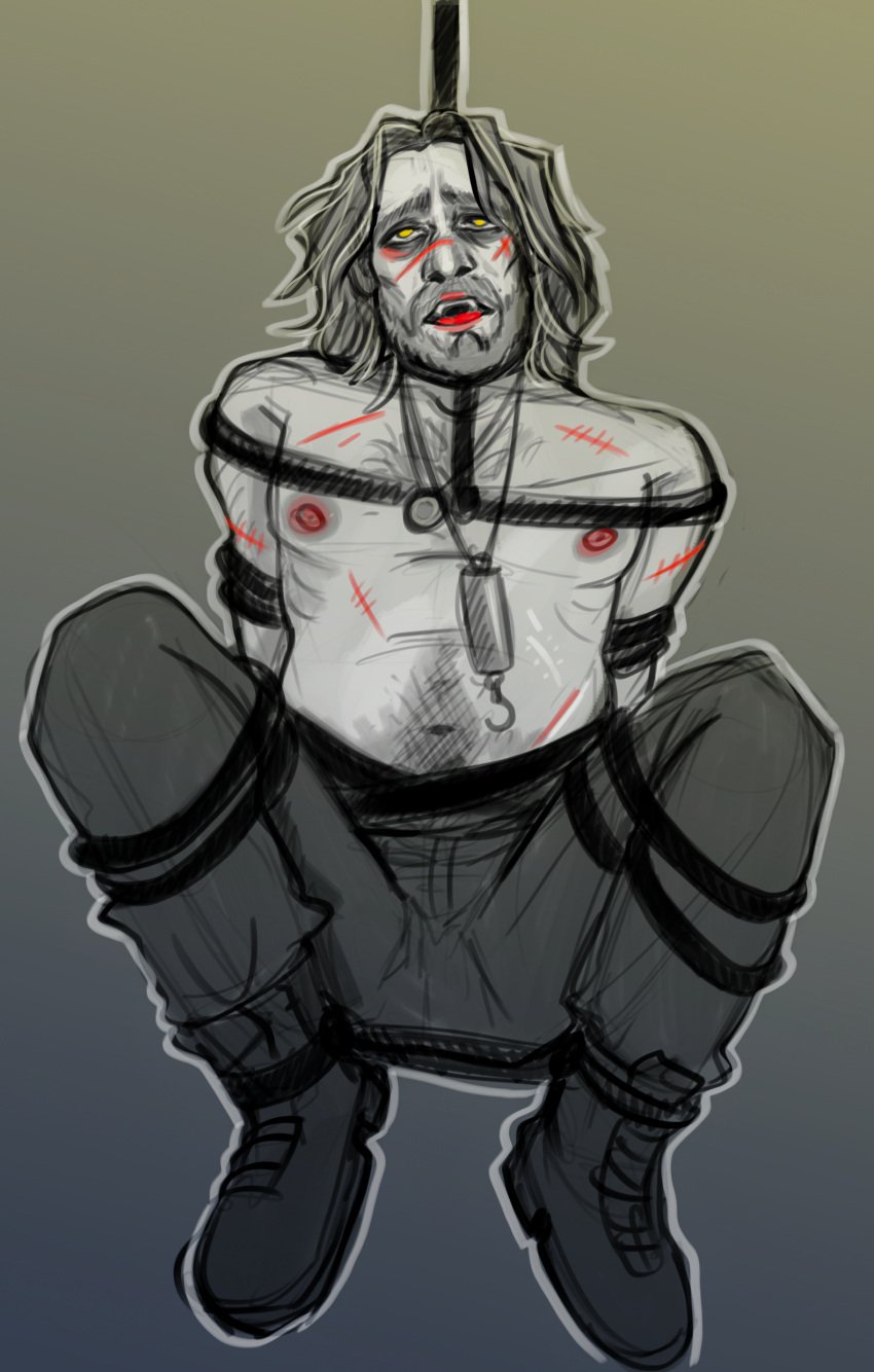 bondage karl_heisenberg male male_only resident_evil resident_evil_8:_village shibari solo_male