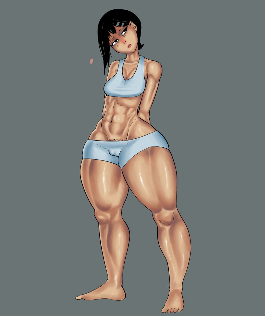 big_butt big_hips big_muscles chainsaw_man higashiyama_kobeni jesara12 muscle_girl