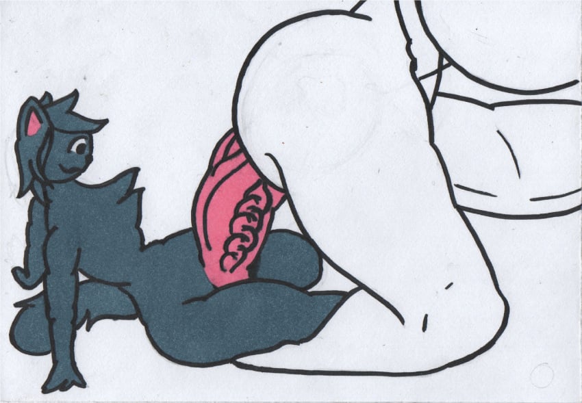 1boy 1boy1girl animated cuteskyler female furry futanari gif hyper hyper_areola hyper_ass hyper_breasts hyper_nipples hyper_penis jaiden_animations penetration traditional_art traditional_media traditional_media_(artwork)