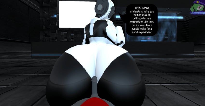 anon big_ass bubble_butt glados glados_(humanoid) hot_dogging huge_ass no_nut_november no_nut_sabotage portal_(series) tagme zer0264