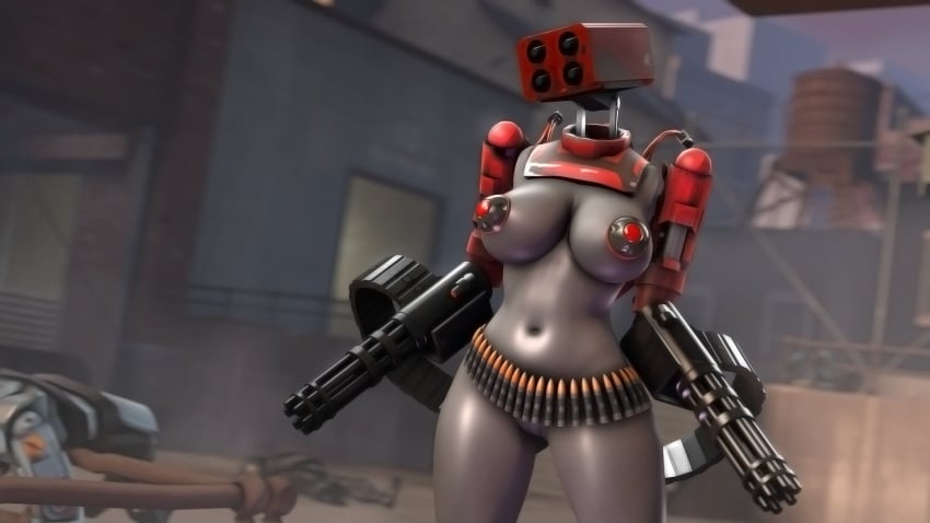 1girls 3d breasts pussy robot robot_girl rodler-h8 sentry_(team_fortress_2) solo solo_female solo_focus tagme team_fortress_2 thick_thighs