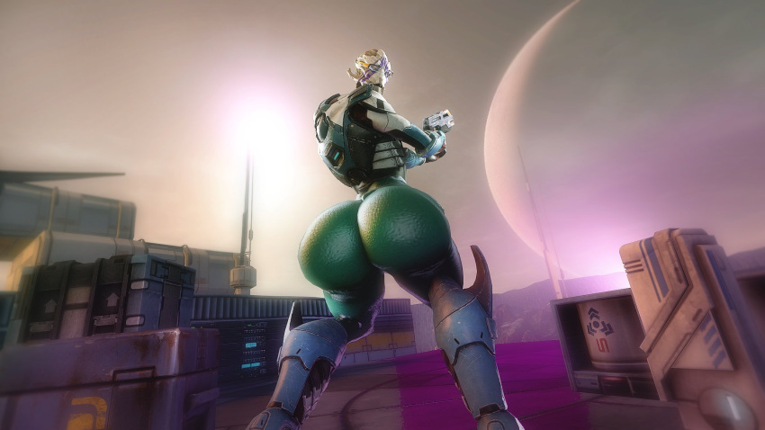 1girls alien armor ass ass_focus big_ass looking_at_viewer mass_effect rodler-h8 tagme turian vetra_nyx