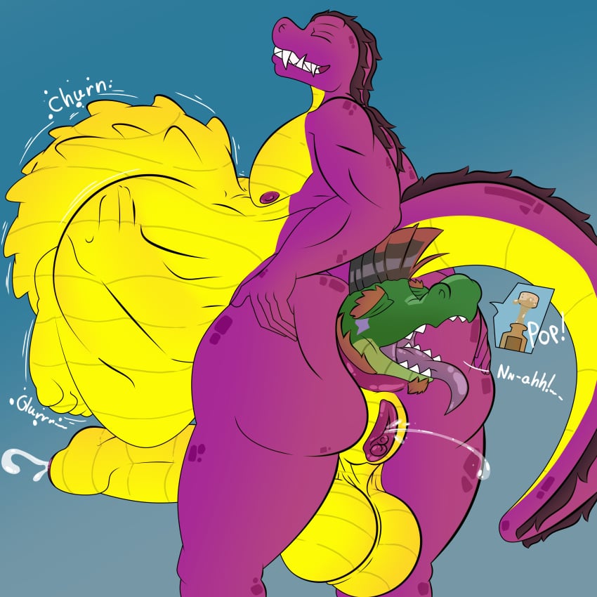 absurd_res alligator alligatorid anal anal_vore anthro ass balls bodily_fluids bulge clenched_teeth crocodilian cum cuntboy detailed_bulge digestion duo ejaculation foreskin full-package_cuntboy genital_fluids genitals herm hermaphrodite hi_res intersex invader_(invaderthegator) male male/male maleherm multi_genitalia octariax orgasm penis pussy reptile scalie servo117 standing tail teeth uncircumcised unretracted_foreskin vore vulva willing_prey