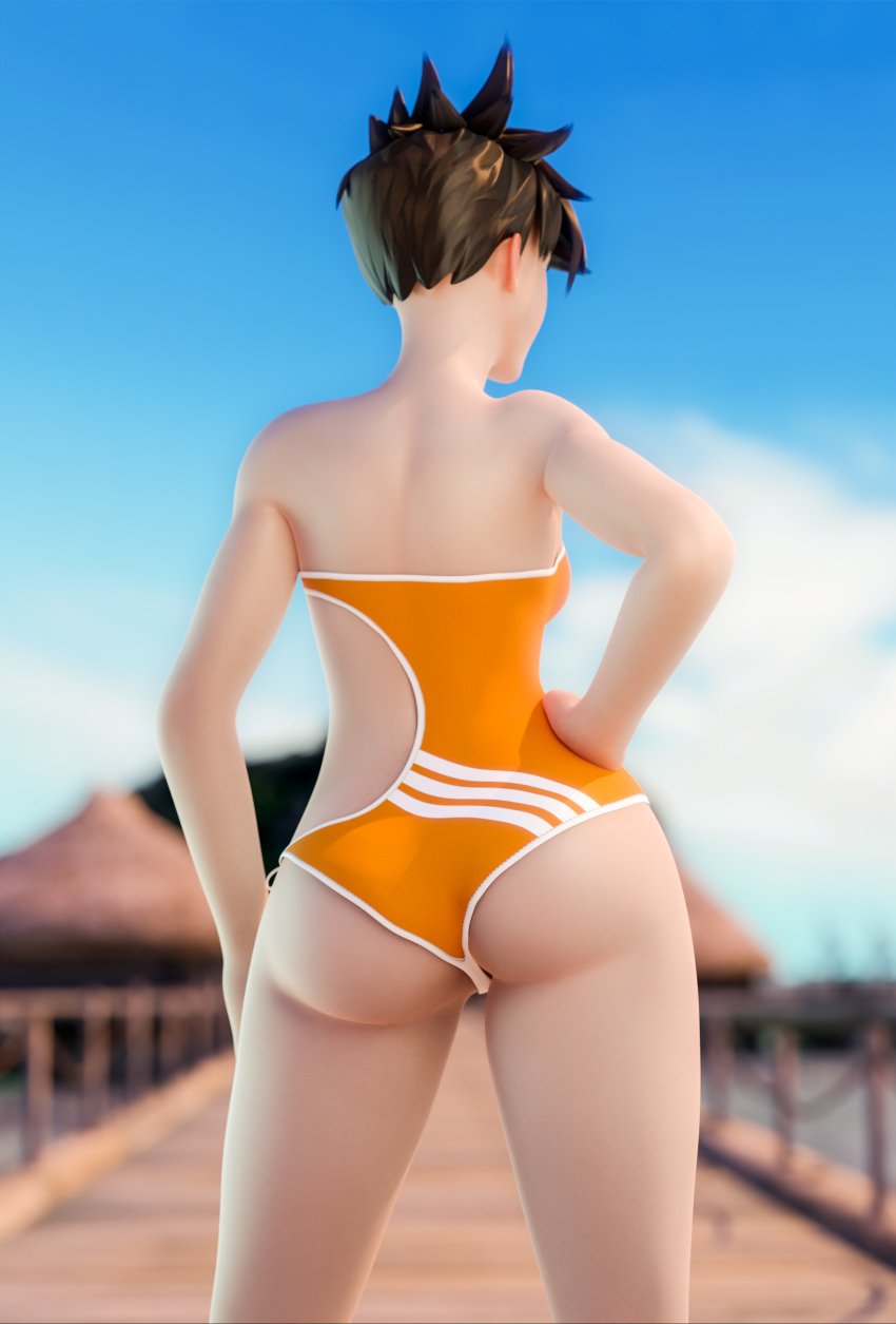 1girls 3d 3d_(artwork) ass bare_breasts big_ass big_breasts blender blender_(software) blizzard_entertainment breast_squeeze breasts breasts_out citrus2077 curvaceous curvy curvy_body curvy_female curvy_figure female female_focus female_only lifeguard_tracer looking_at_viewer one-piece_swimsuit overwatch overwatch_2 pale-skinned_female pale_skin pinup pinup_pose pose solo swimsuit tagme thick thick_thighs tracer voluptuous voluptuous_female