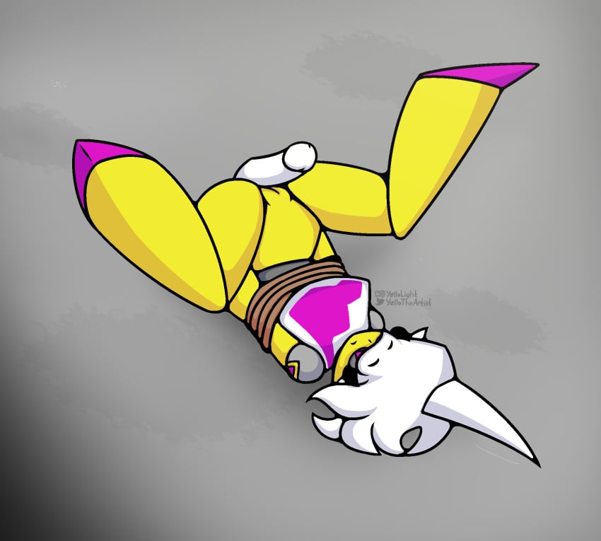 1girls disembodied_penis female_focus female_only geometry_dash robot robot_girl rope_bondage rubbing_pussy trianna_(yellolight) yellolight