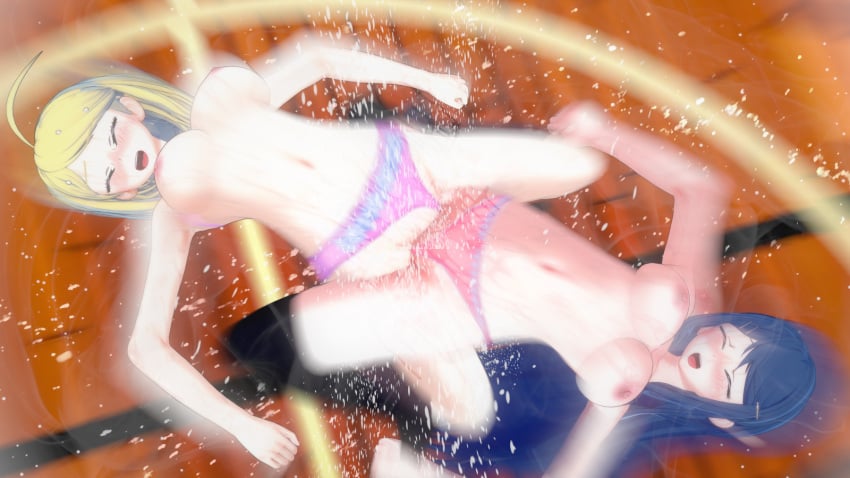 3d akamatsu_kaede ass bernhardlescat bra breasts catfight danganronpa danganronpa:_trigger_happy_havoc danganronpa_1 danganronpa_v3 exposed_breasts koikatsu large_breasts lesbian_competitive_intercourse lesbian_sex maizono_sayaka orgasm panties pussy sexfight straight_hair underwear underwear_only wet_pussy yuri