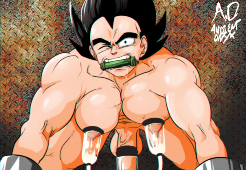 ancient-onyx balls boner dragon_ball dragon_ball_z erection gay lactation male male_lactation male_only milking_machine mouth_gag muscles nipple_pump nude penis penis_pump saiyan solo solo_male vegeta widow's_peak