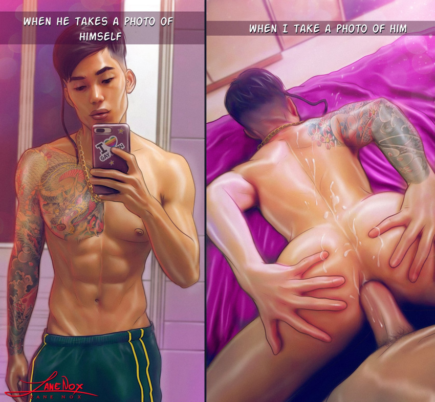 2boys abs anal anal_insertion anal_sex asian asian_male big_ass big_butt big_penis covered_in_cum cum cum_everywhere cum_on_body cumshot gay gay_anal gay_domination gay_male gay_sex girthy_penis male male_only muscular muscular_male snapchat spread_anus spread_butt spreading tattoos twink yaoi zane_nox