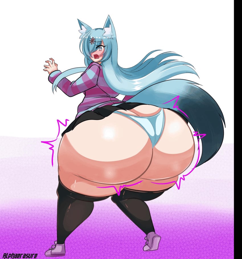 1girls alphaerasure animated ass ass_cleavage ass_expansion aster_(professoribuki/professorfloof) barely_contained big_ass big_butt blue_background blue_eyes blue_hair blue_hoodie blush body_expansion bottom_heavy butt_crack butt_expansion female female_human female_only gigantic_ass hips hoodie hourglass_expansion huge_ass huge_belly huge_butt huge_thighs human human_only humanoid hyper_belly hyper_butt jiggling jiggling_ass jiggling_belly jiggling_butt large_ass large_belly large_butt light-skinned_female light_skin panties purple_hoodie purple_top purple_topwear skirt small_breasts solo solo_female thick thick_ass thick_body thick_thighs thighhighs thighs tight_clothes tight_clothing tight_fit white_background wide_hips wolf_ears wolf_tail