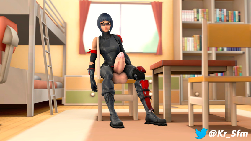 1futa 3d big_balls big_penis clothed clothing club_shaped_penis dickgirl fortnite fortnite:_battle_royale futa_only futanari kr_sfm looking_at_viewer mostly_clothed shadow_ops sitting sitting_on_chair solo source_filmmaker