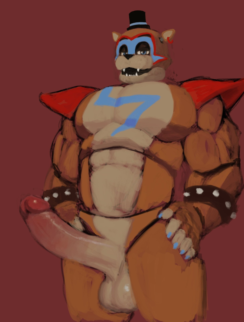 2022 abs animatronic balls bear biceps big_balls big_cock big_penis bigger_male blue_eyes bodypaint bracelet claws cock digital_drawing_(artwork) digital_media_(artwork) ear_piercing earrings erect_penis erection facepaint fangs five_nights_at_freddy's five_nights_at_freddy's:_security_breach focus glamrock_freddy_(fnaf) glans headgear headwear huge_balls huge_breasts huge_cock huge_cock humanoid_genitalia humanoid_penis hyper_genitalia hyper_penis large_penis looking_at_viewer machine male male_domination male_focus male_only mammal mammal_humanoid muscles muscular_anthro muscular_arms muscular_male open_mouth orange_body orange_fur pecs penile penis penis_out pierced_ears piercing presenting_balls presenting_penis retracted_foreskin richard_pinkman robot scottgames sharp_teeth shoulder_pads solo solo_focus solo_male spiked_bracelet steel_wool_studios teeth testicles top_hat two_tone_body two_tone_fur