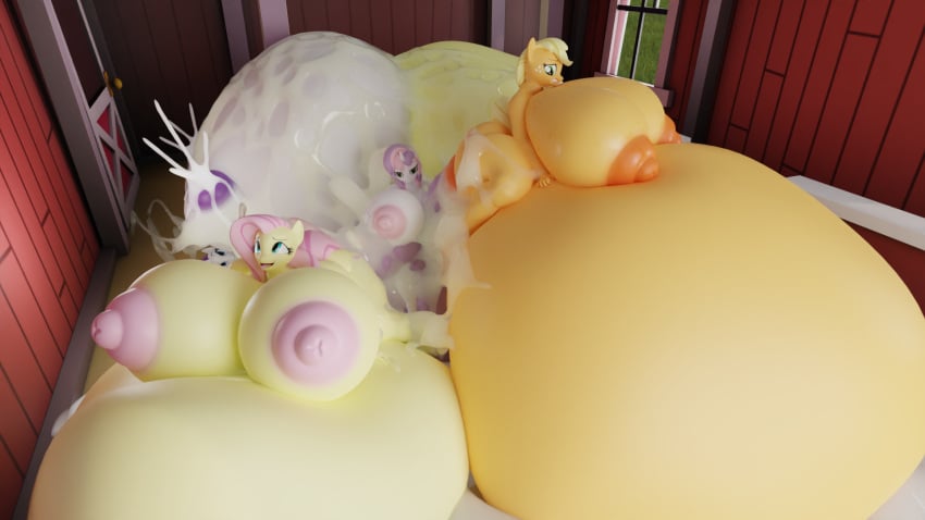 16:9 2futas 2girls 3d anthro anthrofied apple_bloom_(mlp) applejack_(mlp) belly big_belly big_penis bodily_fluids breasts cum diphallia diphallism excessive_cum excessive_genital_fluids female fluttershy_(mlp) frickitclaw friendship_is_magic futanari genital_fluids genitals group group_sex hasbro hi_res huge_cock hyper hyper_belly hyper_genitalia hyper_penis inflation intersex multi_genitalia multi_penis my_little_pony orgy penis rarity_(mlp) sex smooth_skin sweetie_belle_(mlp) widescreen