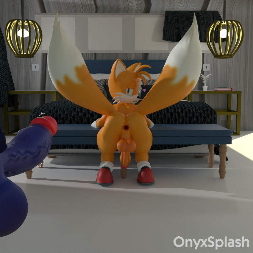 2boys 3d anus ass balls bed bedroom bedroom_eyes big_balls big_penis blender blue_body blue_eyes blue_penis canid canine duo eulipotyphlan fox fuckboy furniture gay genitals green_eyes heart hedgehog hi_res huge_balls male male/male mammal narrowed_eyes nude onyxsplash penis seductive sega sonic_(series) sonic_the_hedgehog sonic_the_hedgehog_(series) tails tails_the_fox yaoi yellow_body yellow_penis