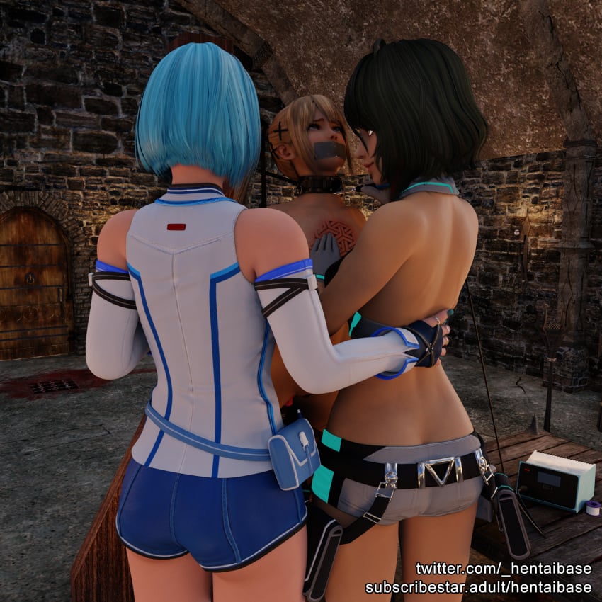 3d bondage dead_or_alive dead_or_alive_xtreme_venus_vacation gore guro hentaibase lesbian_bondage marie_rose nico_(doa) tamaki_(doa) torture torture_chamber yuri yuri_guro