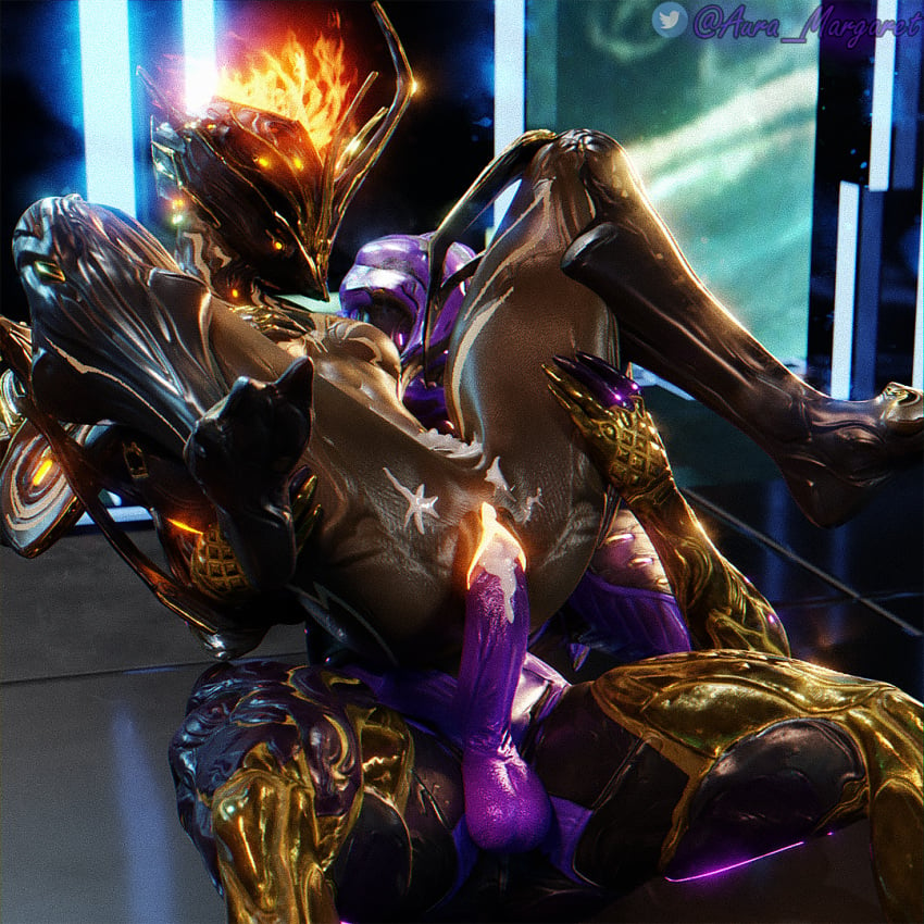 1futa 1girls 3d alien alien_girl armor auramargaret big_breasts big_penis claws cum cum_in_pussy cum_inside duo ember_(warframe) feet feet_up female futa_on_female futanari glowing_genitalia hand_on_breast hand_on_hip helmet saryn_(warframe) sex vaginal_penetration warframe